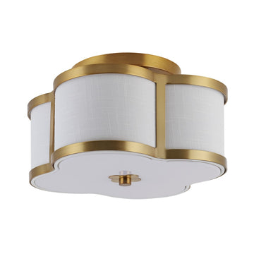Quatrefoil Scalloped Shade Metal Classic Glam LED Flush Mount - JONATHAN Y